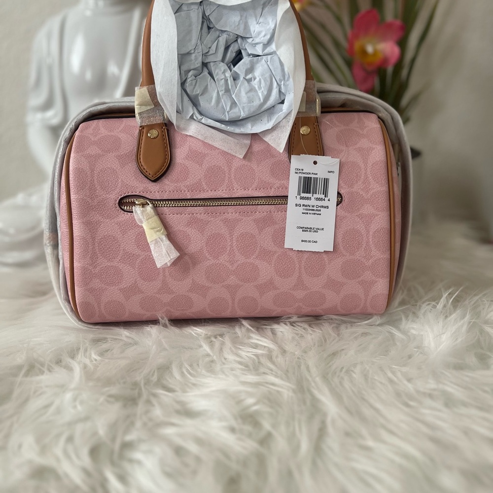 Coach medium Rowan in powder pink - Picture 7 of 12